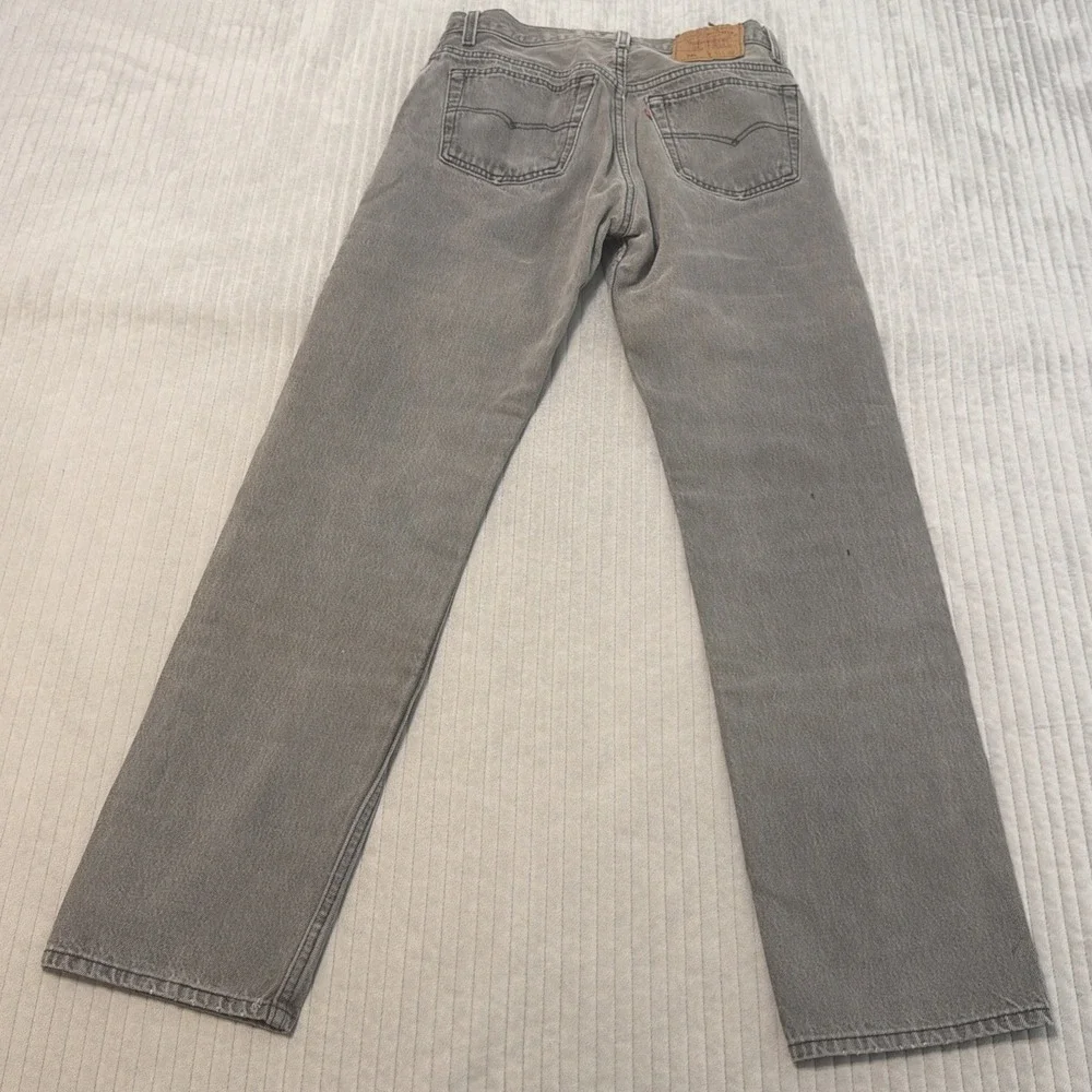Vintage Levis 501 Jeans Mens 30x31 Gray Straight Button Fly 90s USA Tag 31x32